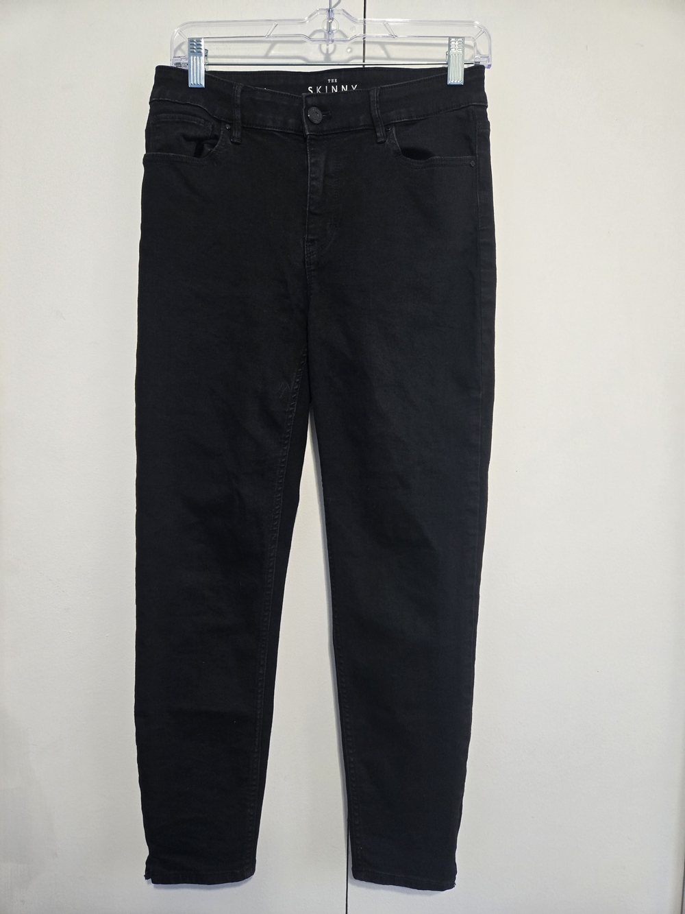 White House Black Market The Skinny Crop High Rise Black Jeans Sz 4